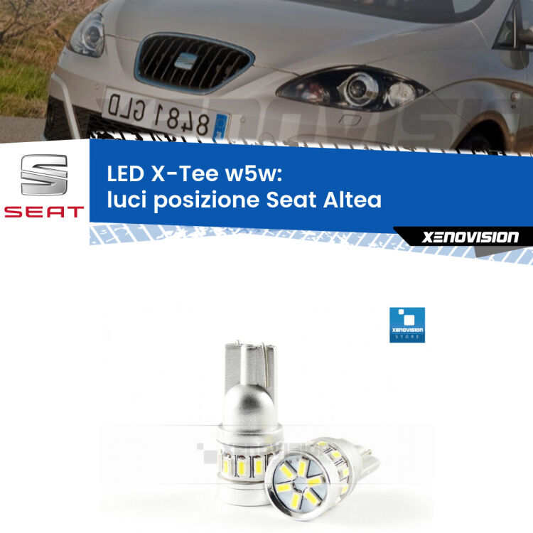 <strong>LED luci posizione per Seat Altea</strong>  2004-2010. Lampade <strong>W5W</strong> modello X-Tee Xenovision top di gamma.