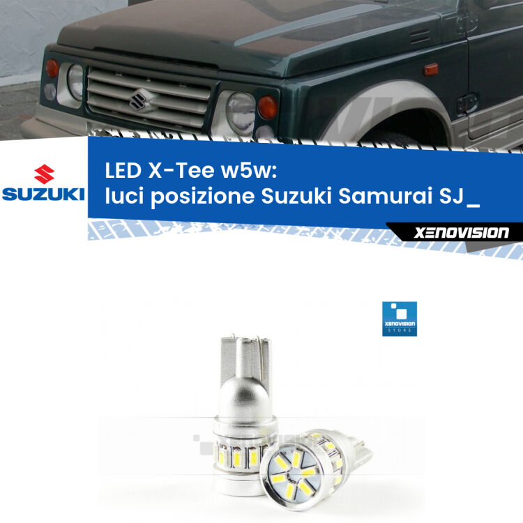 <strong>LED luci posizione per Suzuki Samurai</strong> SJ_ Versione 1. Lampade <strong>W5W</strong> modello X-Tee Xenovision top di gamma.