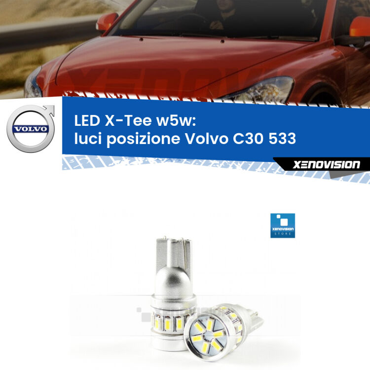 <strong>LED luci posizione per Volvo C30</strong> 533 2006-2013. Lampade <strong>W5W</strong> modello X-Tee Xenovision top di gamma.