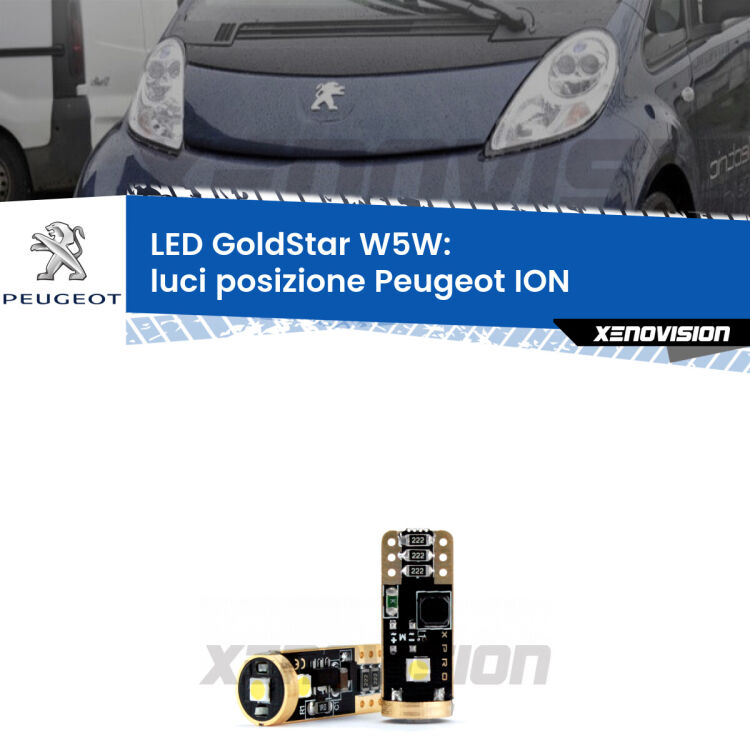<strong>Luci posizione LED Peugeot ION</strong>  2010-2019: ottima luminosità a 360 gradi. Si inseriscono ovunque. Canbus, Top Quality.