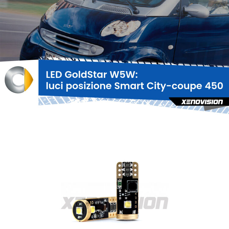 <strong>Luci posizione LED Smart City-coupe</strong> 450 1998-2004: ottima luminosità a 360 gradi. Si inseriscono ovunque. Canbus, Top Quality.