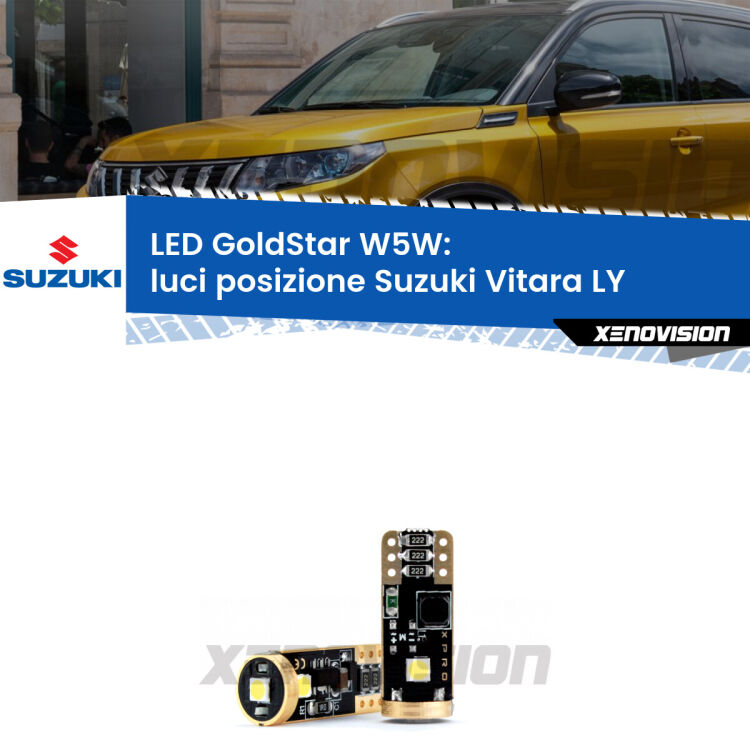 <strong>Luci posizione LED Suzuki Vitara</strong> LY 2015in poi: ottima luminosità a 360 gradi. Si inseriscono ovunque. Canbus, Top Quality.