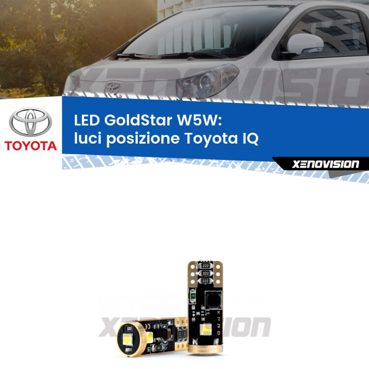 <strong>Luci posizione LED Toyota IQ</strong>  2009-2015: ottima luminosità a 360 gradi. Si inseriscono ovunque. Canbus, Top Quality.
