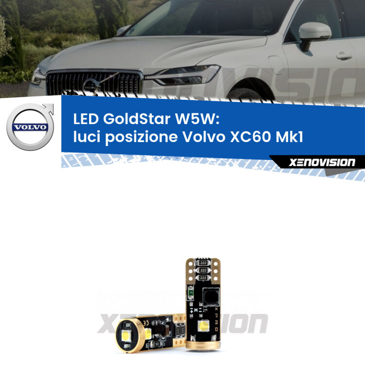 <strong>Luci posizione LED Volvo XC60</strong> Mk1 2008-2013: ottima luminosità a 360 gradi. Si inseriscono ovunque. Canbus, Top Quality.