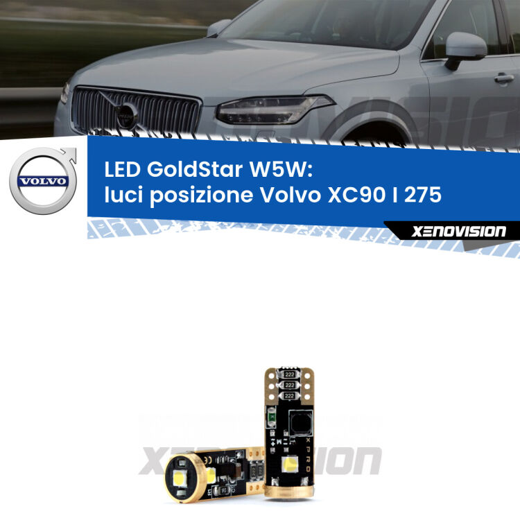 <strong>Luci posizione LED Volvo XC90 I</strong> 275 2002-2014: ottima luminosità a 360 gradi. Si inseriscono ovunque. Canbus, Top Quality.