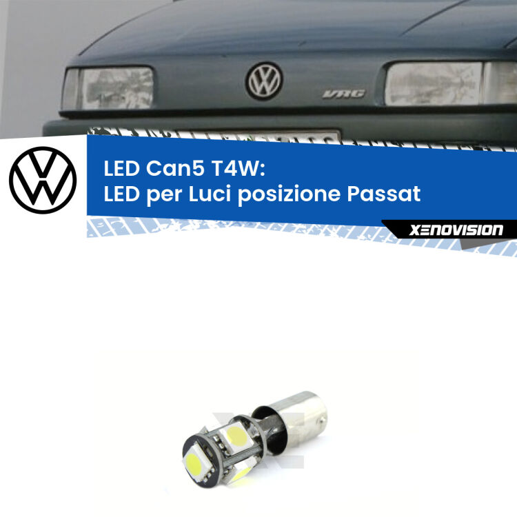 0 Luci posizione LED VW Passat B3 Versione 2: T4W Xenovision <strong>luci posizione LED per VW Passat</strong> B3 Versione 2. Lampadina <strong>T4W</strong> BA9s Canbus da Xenovision.