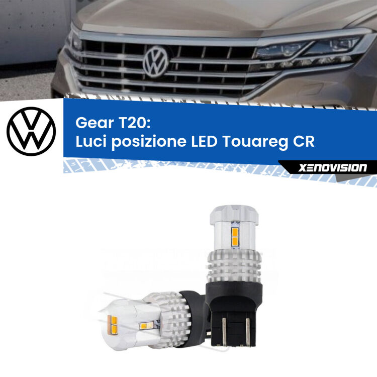 0 Luci posizione LED VW Touareg CR senza luci svolta: T20 Bolt <strong>LED T20 </strong><strong>Luci posizione</strong> <strong>VW</strong> <strong>Touareg </strong>(CR) senza luci svolta. Coppia LED effetto Stealth, ottima resa in ogni direzione, Qualità Massima.