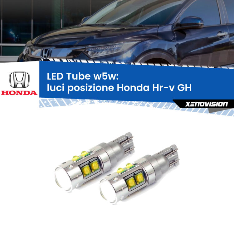 0 Luci posizione LED W5W Honda Hr-v GH 1998-2012 W5W Tube <strong>Luci posizione LED 6000k per Honda Hr-v</strong> GH 1998-2012. Lampadine <strong>W5W</strong> canbus modello Tube, luce bianco lunare, lunga durata e compatibilità.