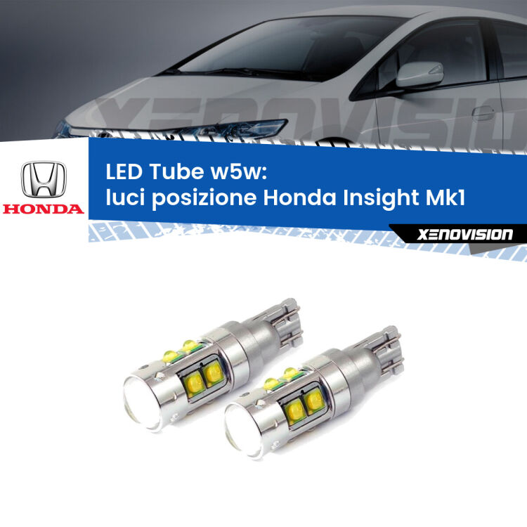 0 Luci posizione LED W5W Honda Insight Mk1 2000-2006 W5W Tube <strong>Luci posizione LED 6000k per Honda Insight</strong> Mk1 2000-2006. Lampadine <strong>W5W</strong> canbus modello Tube, luce bianco lunare, lunga durata e compatibilità.