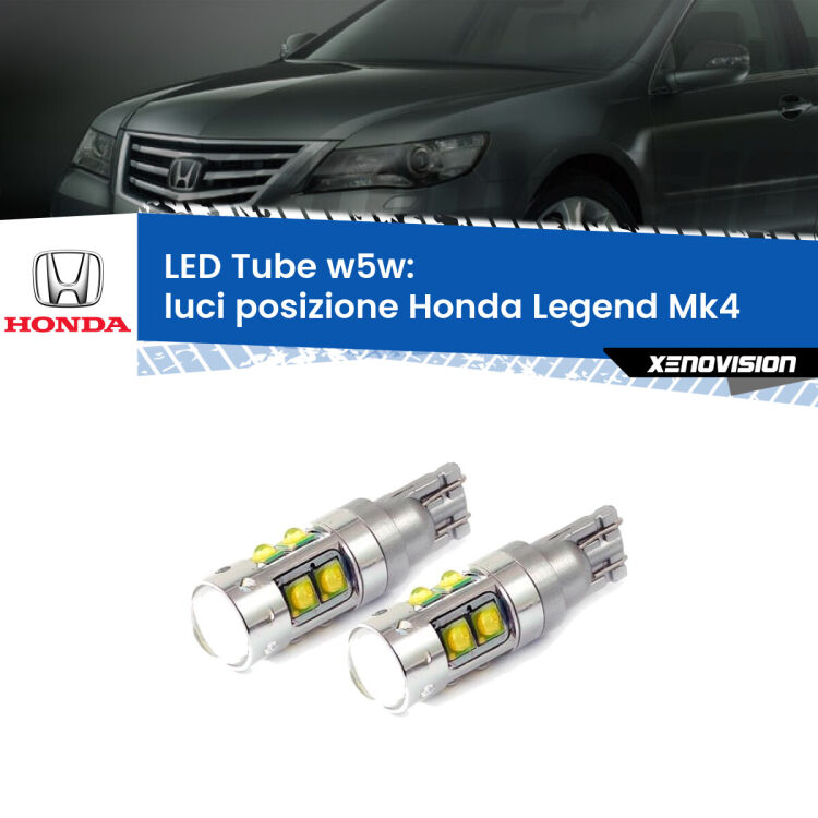 0 Luci posizione LED W5W Honda Legend Mk4 2006-2013 W5W Tube <strong>Luci posizione LED 6000k per Honda Legend</strong> Mk4 2006-2013. Lampadine <strong>W5W</strong> canbus modello Tube, luce bianco lunare, lunga durata e compatibilità.