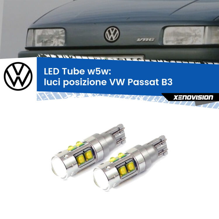 0 Luci posizione LED W5W VW Passat B3 Versione 1 W5W Tube <strong>Luci posizione LED 6000k per VW Passat</strong> B3 Versione 1. Lampadine <strong>W5W</strong> canbus modello Tube, luce bianco lunare, lunga durata e compatibilità.