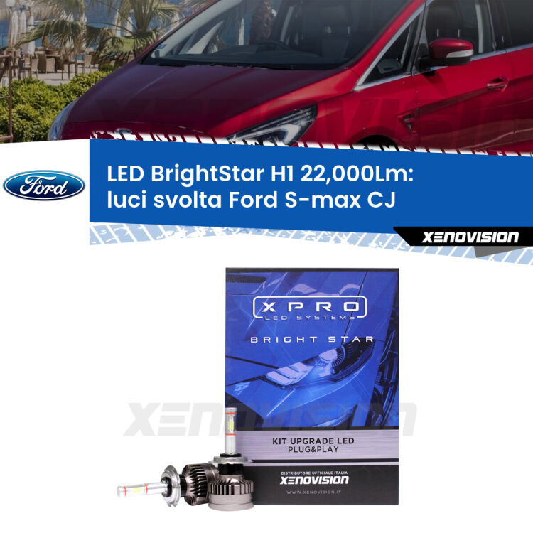 <strong>Kit LED luci svolta per Ford S-max</strong> CJ 2015 - 2018. </strong>Due lampade Canbus H1 Brightstar da 22,000 Lumen. Qualità Massima.