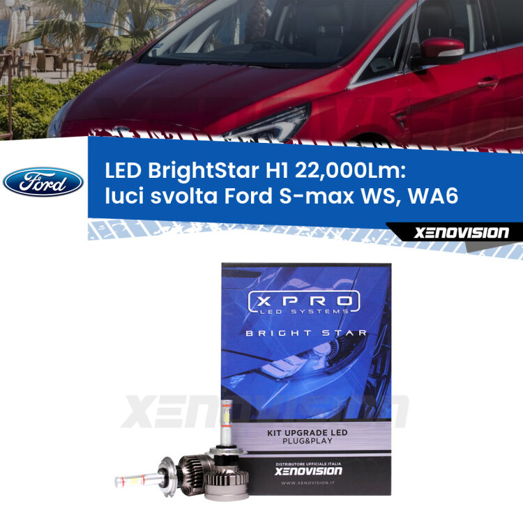 <strong>Kit LED luci svolta per Ford S-max</strong> WS, WA6 2006 - 2014. </strong>Due lampade Canbus H1 Brightstar da 22,000 Lumen. Qualità Massima.