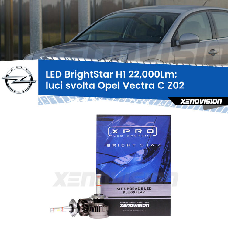 <strong>Kit LED luci svolta per Opel Vectra C</strong> Z02 2006 - 2010. </strong>Due lampade Canbus H1 Brightstar da 22,000 Lumen. Qualità Massima.