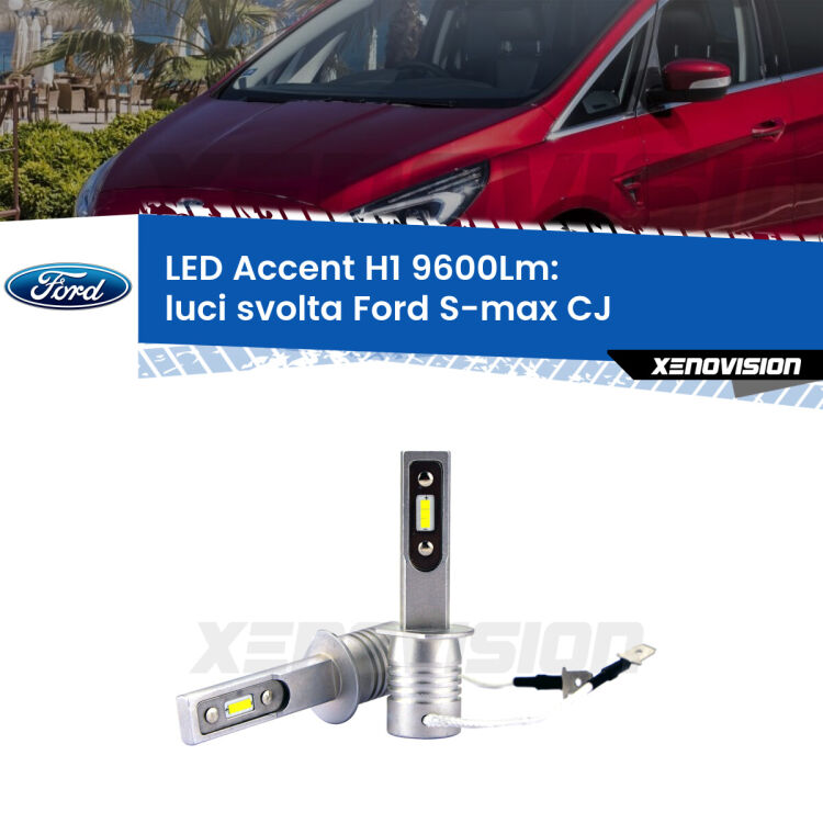 <strong>Kit LED Luci svolta per Ford S-max</strong> CJ 2015 - 2018.</strong> Coppia lampade <strong>H1</strong> senza ventola e ultracompatte per installazioni in fari senza spazi.