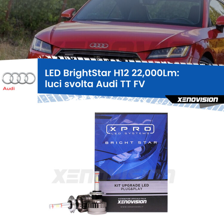 <strong>Kit LED luci svolta per Audi TT</strong> FV 2014 - 2018. </strong>Coppia lampade Canbus H11 Brightstar da 22,000 Lumen. Qualità Massima.