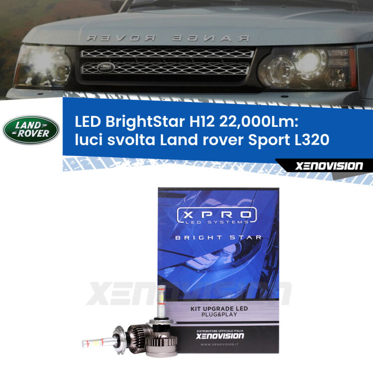 <strong>Kit LED luci svolta per Land rover Sport</strong> L320 2005 - 2013. </strong>Coppia lampade Canbus H11 Brightstar da 22,000 Lumen. Qualità Massima.