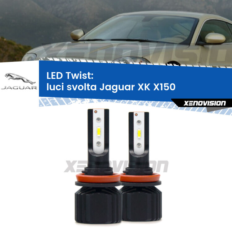 Luci svolta LED Jaguar XK X150 2006 - 2014: Twist 11,000Lm <strong>Kit luci svolta LED</strong> per <strong>Jaguar XK</strong> X150 2006 - 2014. Compatte, impermeabili, senza ventola: praticamente indistruttibili. Top Quality.