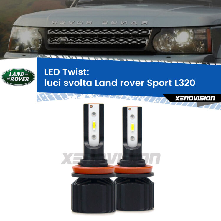 Luci svolta LED Land rover Sport L320 2005 - 2013: Twist 11,000Lm <strong>Kit luci svolta LED</strong> per <strong>Land rover Sport</strong> L320 2005 - 2013. Compatte, impermeabili, senza ventola: praticamente indistruttibili. Top Quality.