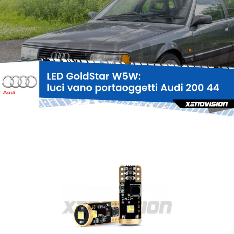 <strong>Luci Vano Portaoggetti LED Audi 200</strong> 44 1983 - 1987: ottima luminosità a 360 gradi. Si inseriscono ovunque. Canbus, Top Quality.