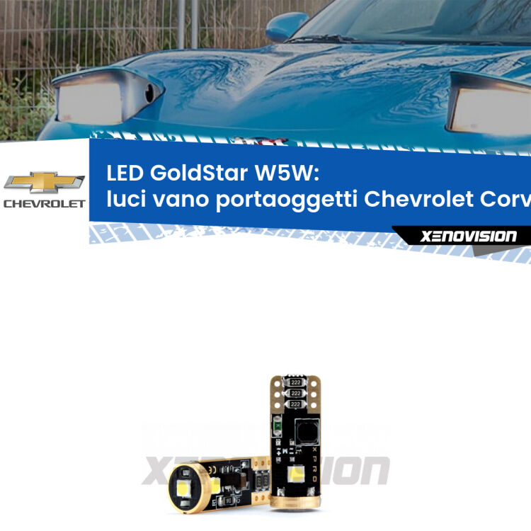 <strong>Luci Vano Portaoggetti LED Chevrolet Corvette</strong> C5 1997 - 2004: ottima luminosità a 360 gradi. Si inseriscono ovunque. Canbus, Top Quality.