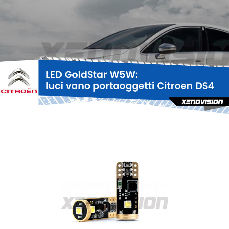 <strong>Luci Vano Portaoggetti LED Citroen DS4</strong>  2011 - 2015: ottima luminosità a 360 gradi. Si inseriscono ovunque. Canbus, Top Quality.