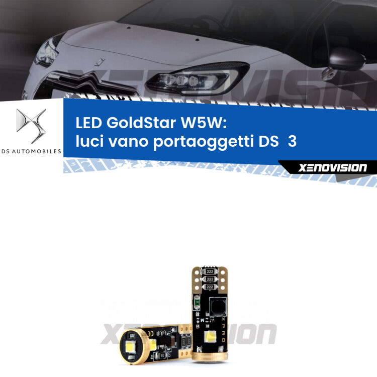 <strong>Luci Vano Portaoggetti LED DS  3</strong>  2015 in poi: ottima luminosità a 360 gradi. Si inseriscono ovunque. Canbus, Top Quality.