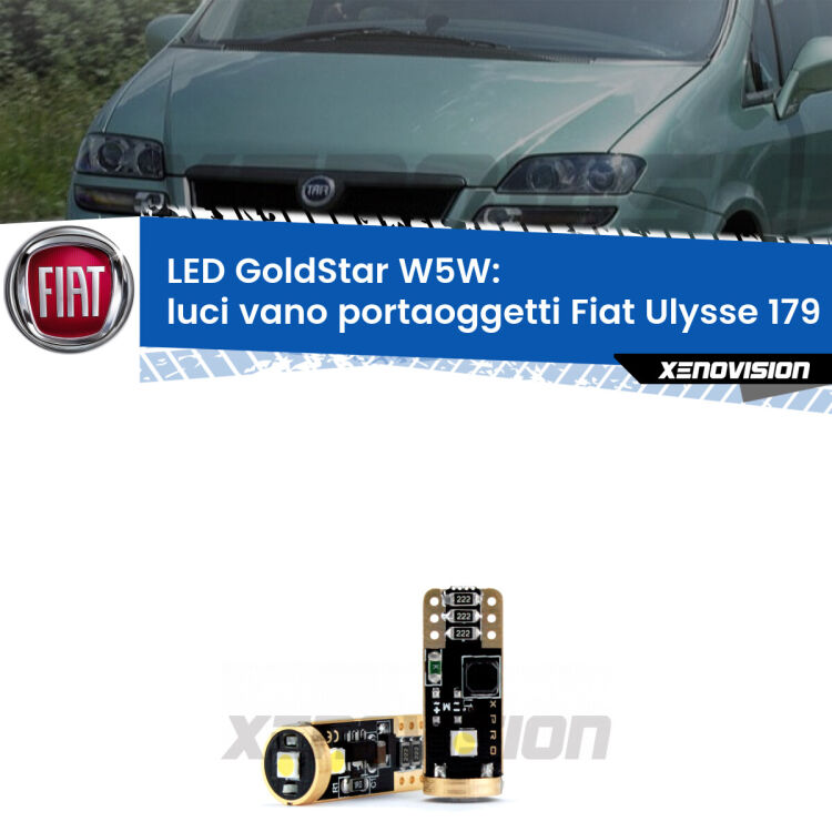 <strong>Luci Vano Portaoggetti LED Fiat Ulysse</strong> 179 2002 - 2011: ottima luminosità a 360 gradi. Si inseriscono ovunque. Canbus, Top Quality.