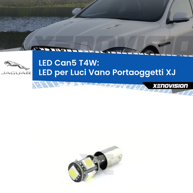<strong>luci vano portaoggetti LED per Jaguar XJ</strong> X308 1997 - 2003. Lampadina <strong>Ba9s</strong> Canbus compatta da Xenovision.