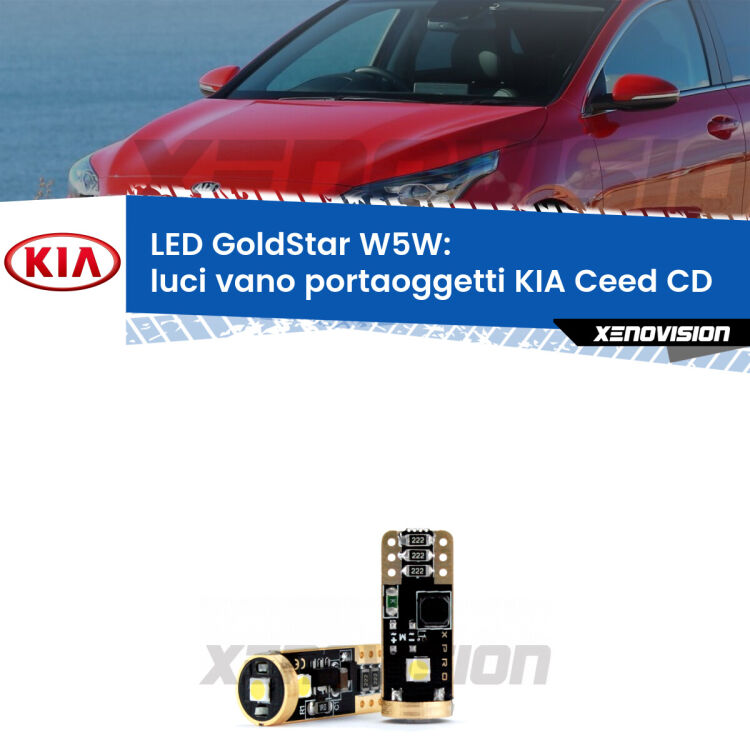 <strong>Luci Vano Portaoggetti LED KIA Ceed</strong> CD 2018 in poi: ottima luminosità a 360 gradi. Si inseriscono ovunque. Canbus, Top Quality.