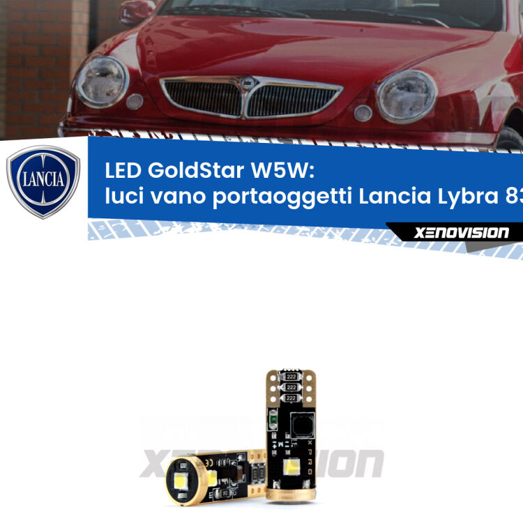 <strong>Luci Vano Portaoggetti LED Lancia Lybra</strong> 839 1999 - 2005: ottima luminosità a 360 gradi. Si inseriscono ovunque. Canbus, Top Quality.