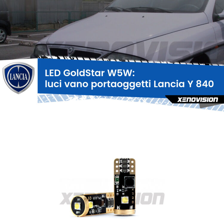 <strong>Luci Vano Portaoggetti LED Lancia Y</strong> 840 1995 - 2003: ottima luminosità a 360 gradi. Si inseriscono ovunque. Canbus, Top Quality.