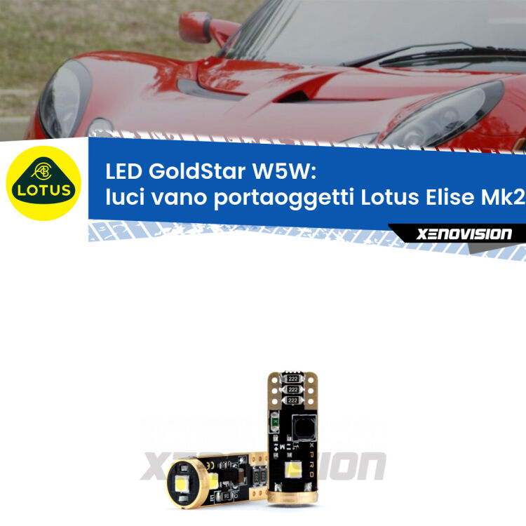 <strong>Luci Vano Portaoggetti LED Lotus Elise</strong> Mk2 2000 - 2009: ottima luminosità a 360 gradi. Si inseriscono ovunque. Canbus, Top Quality.