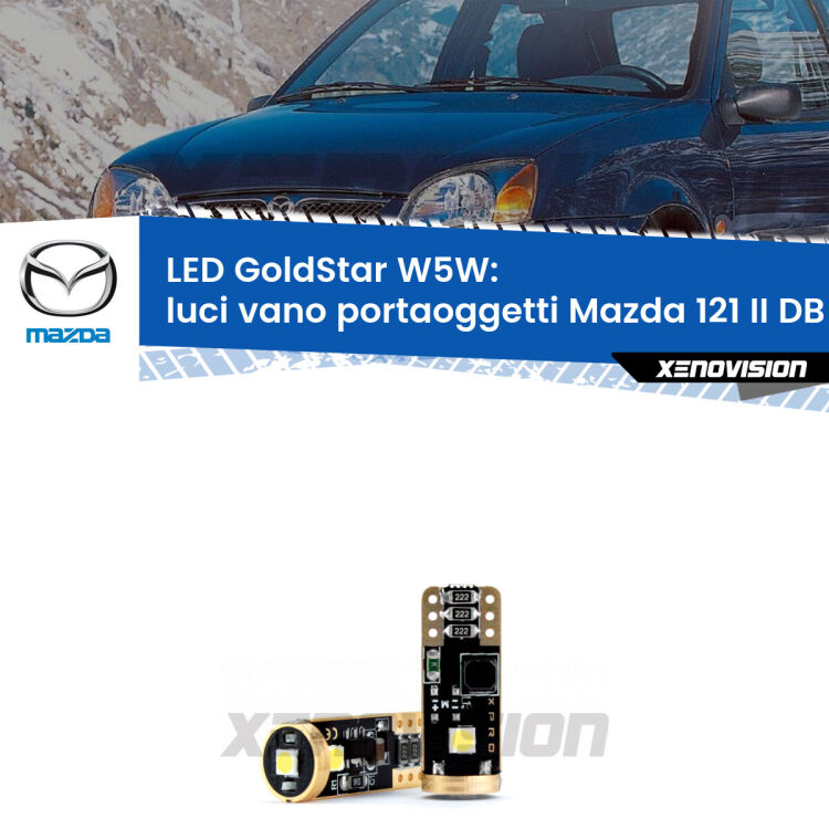 <strong>Luci Vano Portaoggetti LED Mazda 121 II</strong> DB 1990 - 1996: ottima luminosità a 360 gradi. Si inseriscono ovunque. Canbus, Top Quality.