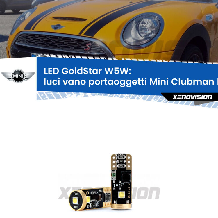 <strong>Luci Vano Portaoggetti LED Mini Clubman</strong> F54 2014 - 2019: ottima luminosità a 360 gradi. Si inseriscono ovunque. Canbus, Top Quality.