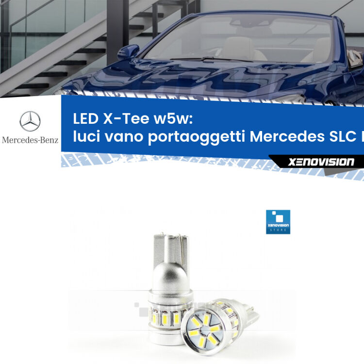 <strong>LED luci vano portaoggetti per Mercedes SLC</strong> R172 2016 - 2017. Lampade <strong>W5W</strong> modello X-Tee Xenovision top di gamma.