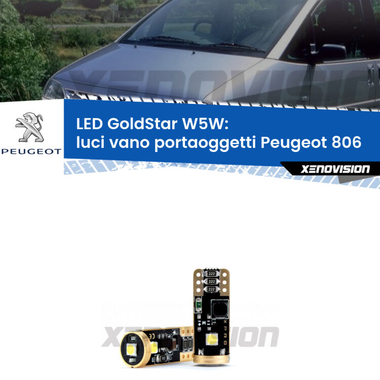 <strong>Luci Vano Portaoggetti LED Peugeot 806</strong>  1994 - 2002: ottima luminosità a 360 gradi. Si inseriscono ovunque. Canbus, Top Quality.