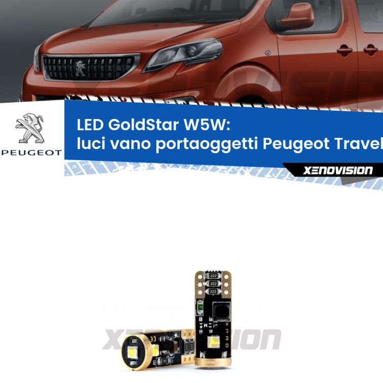 <strong>Luci Vano Portaoggetti LED Peugeot Traveller</strong>  2016 in poi: ottima luminosità a 360 gradi. Si inseriscono ovunque. Canbus, Top Quality.