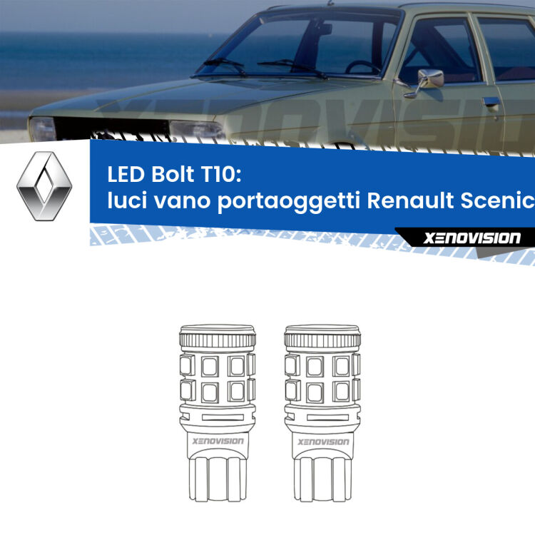 0 Luci Vano Portaoggetti LED Renault Scenic IV Mk4 2016 - 2022: T10 Bolt <strong>Luci Vano Portaoggetti LED per Renault Scenic IV</strong> Mk4 2016 - 2022. Coppia lampade <strong>T10</strong> modello Bolt canbus.