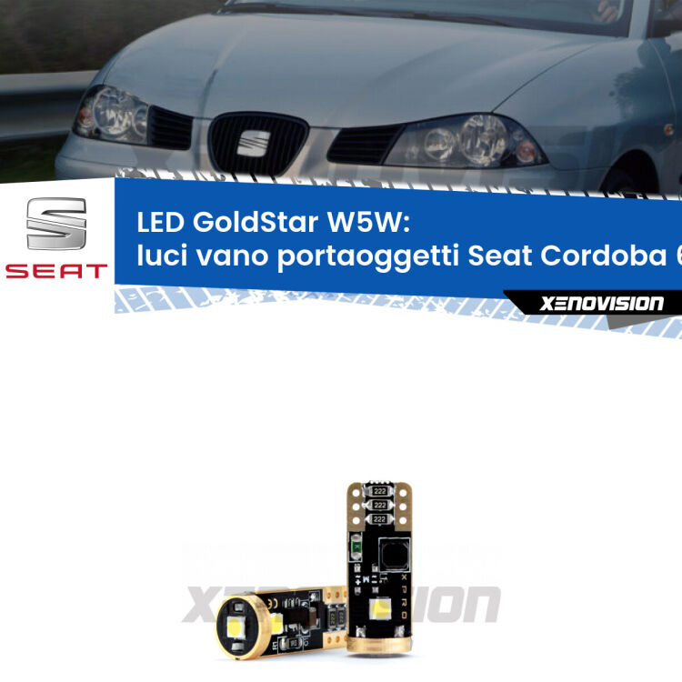 <strong>Luci Vano Portaoggetti LED Seat Cordoba</strong> 6L 2002 - 2009: ottima luminosità a 360 gradi. Si inseriscono ovunque. Canbus, Top Quality.
