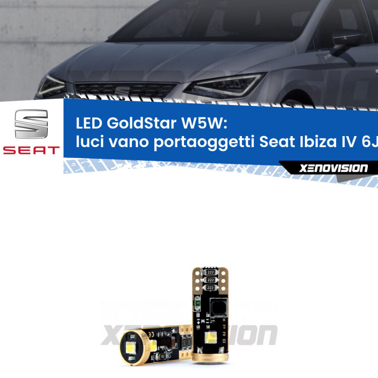 <strong>Luci Vano Portaoggetti LED Seat Ibiza IV</strong> 6J 2008 - 2015: ottima luminosità a 360 gradi. Si inseriscono ovunque. Canbus, Top Quality.