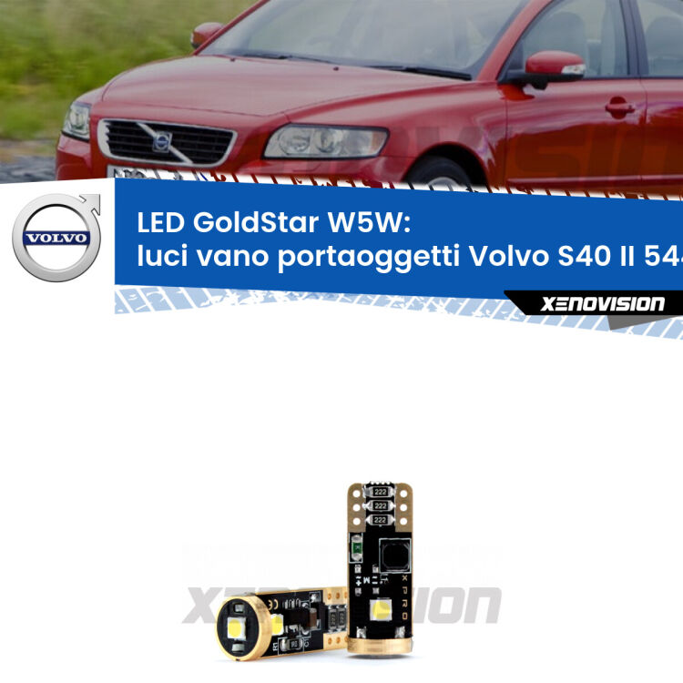 <strong>Luci Vano Portaoggetti LED Volvo S40 II</strong> 544 2004 - 2012: ottima luminosità a 360 gradi. Si inseriscono ovunque. Canbus, Top Quality.