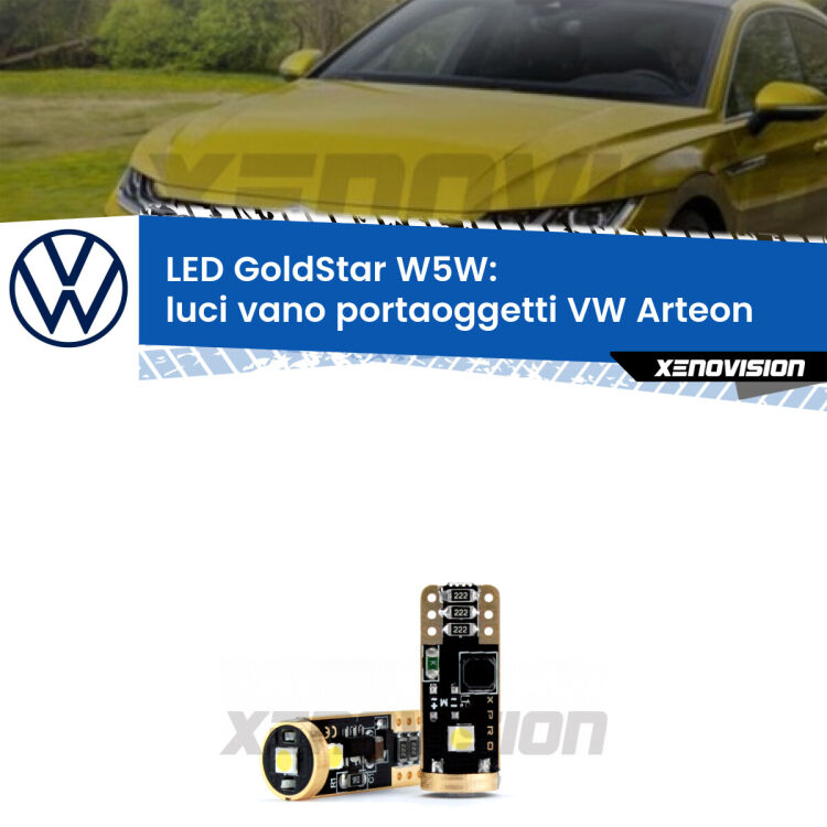 <strong>Luci Vano Portaoggetti LED VW Arteon</strong>  2017 in poi: ottima luminosità a 360 gradi. Si inseriscono ovunque. Canbus, Top Quality.