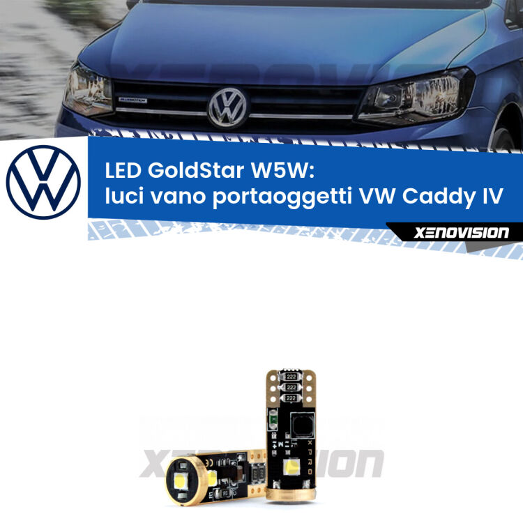 <strong>Luci Vano Portaoggetti LED VW Caddy IV</strong>  2015 - 2017: ottima luminosità a 360 gradi. Si inseriscono ovunque. Canbus, Top Quality.