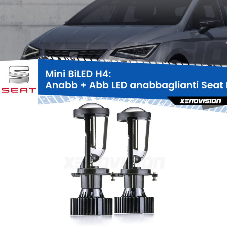 Mini BiLED: Proiettori H4 per Seat Ibiza IV 6J a parabola singola Belli nel faro da spenti e fenomenali da accesi. Trasforma il faro della tua Seat Ibiza IV</strong> 6J a parabola singola in un potente lenticolare Bi-LED. Qualità Massima.