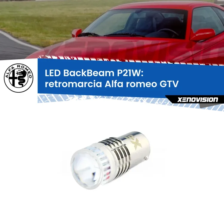 0 Retromarcia LED Alfa romeo GTV  1995 - 2005: P21W BackBeam <strong>Retromarcia LED per Alfa romeo GTV</strong>  1995 - 2005. Lampada <strong>P21W</strong> canbus. Illumina a giorno con questo straordinario cannone LED a luminosità estrema.