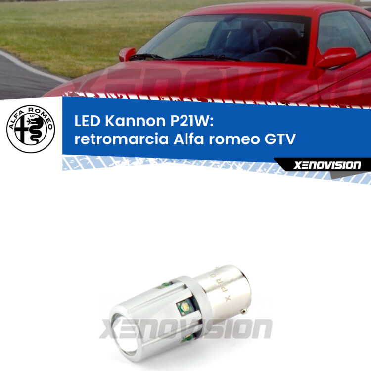 <strong>LED per Retromarcia Alfa romeo GTV  1995 - 2005.</strong>Lampadina P21W con una poderosa illuminazione frontale rafforzata da 5 potenti chip laterali.