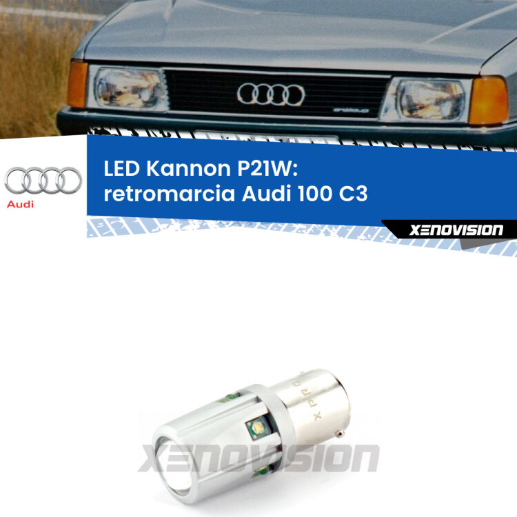 <strong>LED per Retromarcia Audi 100 C3 1982 - 1990.</strong>Lampadina P21W con una poderosa illuminazione frontale rafforzata da 5 potenti chip laterali.
