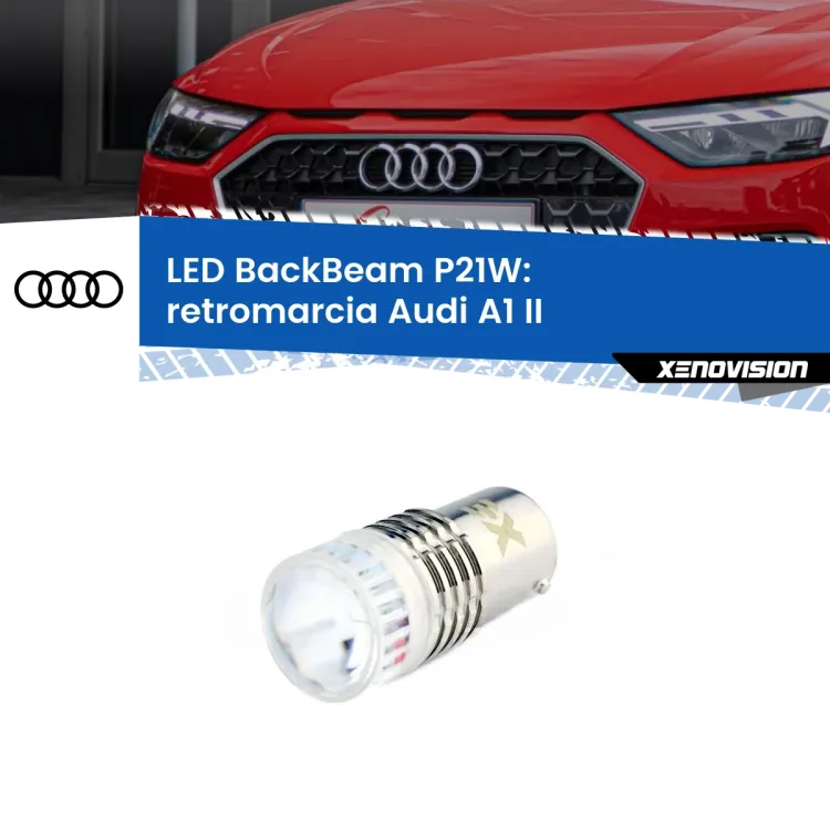 0 Retromarcia LED Audi A1 II 2019 in poi: P21W BackBeam <strong>Retromarcia LED per Audi A1</strong> II 2019 in poi. Lampada <strong>P21W</strong> canbus. Illumina a giorno con questo straordinario cannone LED a luminosità estrema.