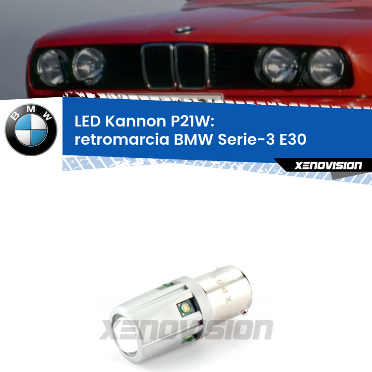<strong>LED per Retromarcia BMW Serie-3 E30 1982 - 1992.</strong>Lampadina P21W con una poderosa illuminazione frontale rafforzata da 5 potenti chip laterali.